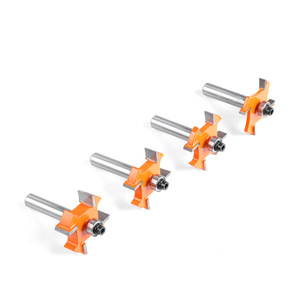 <span class=keywords><strong>Fraise</strong></span> à bois en T à quatre ailettes <span class=keywords><strong>de</strong></span> 8 mm, <span class=keywords><strong>fraise</strong></span> à roulement à quatre lames en carbure pour le travail du bois - Product Image 4