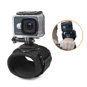 HONGDAK ücretsiz eylem kamera Handmount 360 dönen bilek kayışı GoPro Hero 10 9 8 7 6 5 4 3