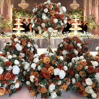 IFG fait à la main 60cm blanc et orange brûlé boule de fleurs artificielles nouvelle décoration de centres de table de mariage pour Thanksgiving