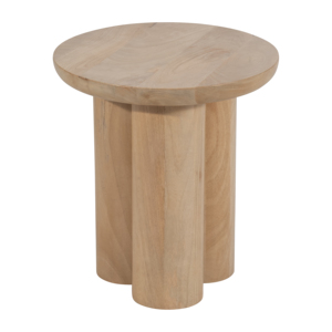 Tavolino in legno massello di mango, complemento d'arredo contemporaneo per piccoli spazi, elegante tavolino da comodino o da salotto - Product Image 1