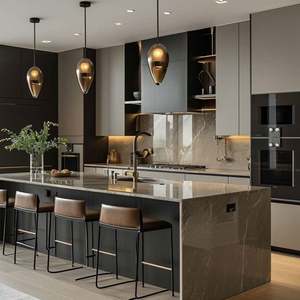 High Quality Modern Modular Solid Wood Cupboard for Home <b>Kitchen</b> <b>Pantry</b> Furniture High-end <b>Kitchen</b> Cabinets - Product Image 1