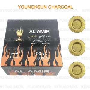 Tabletas de Carbón para Hookah/Shisha YKS Swift <span class=keywords><strong>Lite</strong></span>, Hechas a Máquina, de Madera de Manzano, Redondas, sin Humo, con Tiempo de Combustión de 50-90 Minutos, para Incienso - Product Image 2