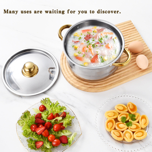 Yuedisi biểu tượng tùy chỉnh 10 cái thép không gỉ <span class=keywords><strong>Cookware</strong></span> sets súp & chứng khoán chậu nấu ăn nồi Set với nắp cho nhà bếp - Product Image 2