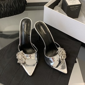 Strass di lusso 2025 10CM nuovo stile da <span class=keywords><strong>donna</strong></span> scarpe <span class=keywords><strong>sandali</strong></span> scivoli pompe Open Toe pantofole tacchi - Product Image 5