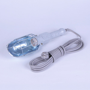Lampe de travail portative à ampoule halogène 220V, couvercle en métal gris avec crochet pour éclairage de réparation automobile - Product Image 3