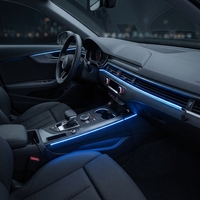 Bande lumineuse LED bleue pour voiture, alimentée par USB, flexible, lampe néon intérieure pour garniture de véhicule universelle