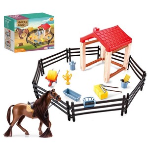 Bambini boy girl country world farmhouse barnyard altro farm animal horse sculpture stabile barn toys animal figurine play set - Product Image 1