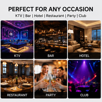 Seau à glace LED 3,5 L carré en PP de qualité alimentaire à double paroi, transparent, dégradé RGB, pour bar à vin, KTV, hôtel, fête, logo personnalisé, fourniture OEM