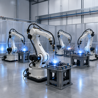 Système de robot de soudage industriel à 6 axes pour le soudage MIG MAG à l'arc, la fabrication de métaux, l'automatisation des structures en acier, robots industriels