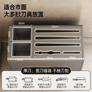 ที่วางมีดสี่เหลี่ยม สแตนเลส แห้งเร็ว ระบายอากาศได้ดี สำหรับจัดเก็บในครัว ที่วางมีดบนเคาน์เตอร์ - Product Image 2