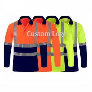 <span class=keywords><strong>Hi</strong></span> <span class=keywords><strong>Vis</strong></span>ワークシャツ男性用高視認性反射安全Tシャツカスタムロゴ付きカスタマイズ可能 - Product Image 2