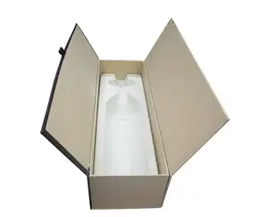 2023 New Design High-end Luxury One Bottle Packaging Square Paper Wine Packing Rigid Cardboard Gift Box