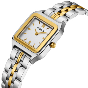 Custom Logo <b>Gold</b> Fashion Women's Quartz <b>Watch</b> OEM Stainless Steel Glass <b>Rectangle</b> Waterproof Luxury Business Party - Product Image 1