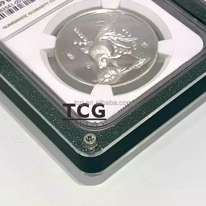 Caja de almacenamiento de celda de moneda con grado dorado de almacenamiento seguro de acrílico personalizado TCG con coleccionistas de monedas NGC PCGS IGS, caja de losa de consola - Product Image 5