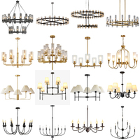 Lustre industriel vintage à 4 lumières en métal style ferme, décoration de restaurant, luminaire suspendu pour îlot de cuisine européen