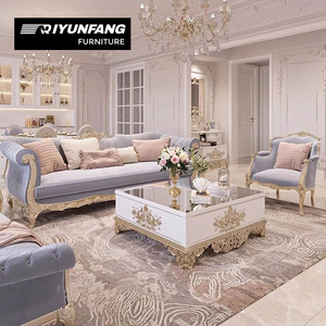 Set di Divani Chesterfield di Lusso in Stile <span class=keywords><strong>Barocco</strong></span> Antico Francese, Mobili Rettangolari in Legno per Hall di Hotel, Appartamenti e Soggiorni - Product Image 3