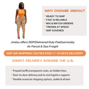 Hot Selling Frauen Sexy Hohe Taille Bunte Streifen Strumpfhose Sport Leggings Jogging hose Frauen Schlanke Hose & Hose - Product Image 3