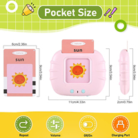Lector de tarjetas inteligentes de mano, tarjetas de impresión USB, tarjetas de conversación flash personalizadas para bebés educativas en inglés