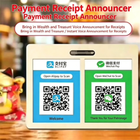 Altavoz Inalámbrico para Anuncios de Pagos con Batería Recargable de Gran Capacidad Integrada y Pantalla Visual de Códigos QR para Negocios