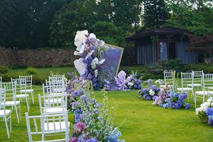 Bande <span class=keywords><strong>de</strong></span> fleur artificielle violette décoration <span class=keywords><strong>de</strong></span> mariage décoration <span class=keywords><strong>de</strong></span> <span class=keywords><strong>fond</strong></span> <span class=keywords><strong>de</strong></span> scène Offre Spéciale - Product Image 3