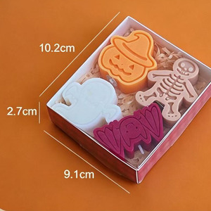 Velas Aromáticas Hechas a Mano para Halloween, Juego <span class=keywords><strong>de</strong></span> Regalo <span class=keywords><strong>de</strong></span> Velas Perfumadas con Forma <span class=keywords><strong>de</strong></span> Calabaza, Fantasma y Murciélago para Decoración <span class=keywords><strong>de</strong></span> Fiestas en Casa y Festivales - Product Image 4