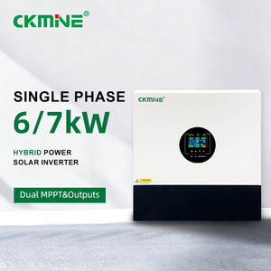 CKMINE 7KW 6KW 48V Onduleur <span class=keywords><strong>Solaire</strong></span> Hybride Double MPPT Double Sortie AC avec WIFI pour Système de Stockage d'Énergie Domestique Connecté au Réseau et Hors Réseau - Product Image 1