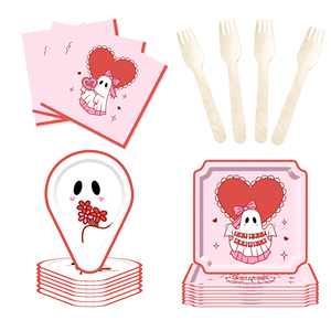 DAMAI Nuevo Juego de Vajilla Especial para Fiesta de Halloween, Incluye Platos de Papel de 9 y 10.5 Pulgadas, Vasos y Servilletas para Fiesta de Halloween - Product Image 4