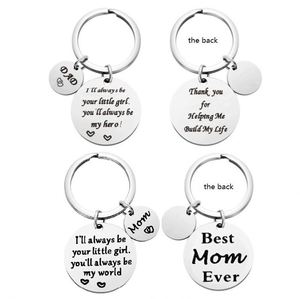 Porte-clés « <span class=keywords><strong>Je</strong></span> serai <span class=keywords><strong>toujours</strong></span> ta petite fille » – Cadeau pour fille, mère, père – Meilleur cadeau d'anniversaire pour papa, maman – Porte-clés fille - Product Image 1