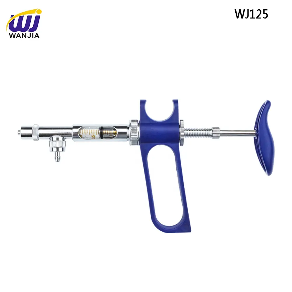 Wj125 seringa automática veterinária para livestock e coruja, 1ml