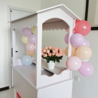 Chariot de présentation de bonbons en forme de fleur, chariot à fleurs pliable avec roues, chariot à bonbons mobile pour décoration de mariage, PVC imperméable