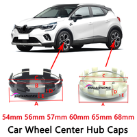 Cache-moyeu de roue 3D 54mm 57mm 60mm 56mm 65mm 68mm pour Renault Clio Scenic TwinGo Laguna Megane, avec emblème logo