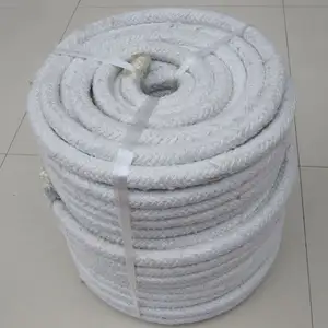 Corda de embalagem de fibra de cerâmica trançada, alta temperatura para vedação de glândula