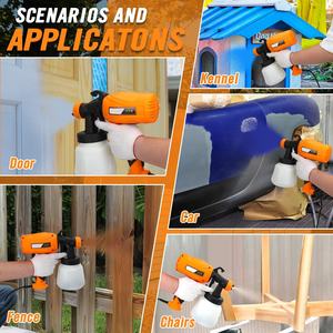 <span class=keywords><strong>Pistola</strong></span> de Pintura sin Aire de Grado Industrial Más Vendida, 900 ml, Inalámbrica, Eléctrica, Portátil, de Alta Presión, de Plástico - Product Image 5