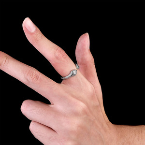 Anneau serpent à double tête de conception créative pour les couples à échanger anneau de <span class=keywords><strong>gardien</strong></span> pièce à main polyvalente réglable - Product Image 4