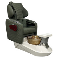 Fauteuil de pédicure électrique, table de massage, bain de pieds, canapé en cuir PU, cadre en acier inoxydable pour salon de beauté, spa, commercial, moderne