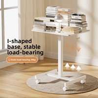Bureau à hauteur réglable pneumatique, table mobile pour ordinateur portable, bureau debout, pupitre en plastique pour orateur