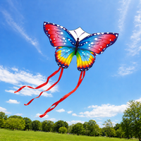 Cerf-volant géant coloré en forme d'étoile et de papillon, léger et très populaire, pour enfants et adultes, idéal pour les activités de plein air et la plage