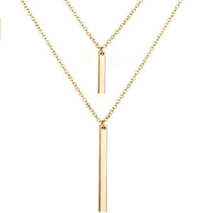 Collier multi-couches en or de haute qualité pour femmes, pendentif en forme de Y, nouvelle mode, nouveauté - Product Image 1