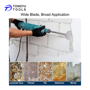 Broca de cincel para escalar el suelo de cabeza recta SDS Plus de 4 "X 11", hoja plana de pala de acero para mortero Thinset de azulejos y eliminación de adhesivos - Product Image 5