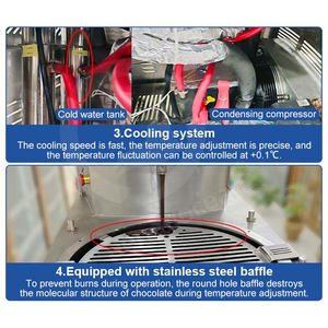 Machine commerciale de fonte de chocolat de la capacité élevée 20kg 24kg 30kg d'OCEAN font la machine d'humeur de chocolat - Product Image 4