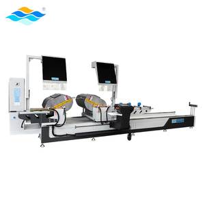 เครื่องตัดมุมฉากอัตโนมัติ CNC แบบสองหัว ตัดได้ที่ 45 และ 90 องศา ความแม่นยำสูง ควบคุมด้วย PLC สำหรับตัดหน้าต่างอลูมิเนียม - Product Image 1