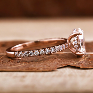 Anillo de Compromiso con Diamante VVS Cultivado en Laboratorio, Corte Ovalado, Oro Blanco, Oro Rosa, Rodio, 10K, 14K, 18K, Certificado IGI, Joyería de Boda para Mujer - Product Image 2