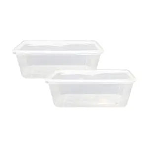 Malaysia Supplier Rectangular Disposable Plastic Food Container BPA Free Customizable Sets For Catering