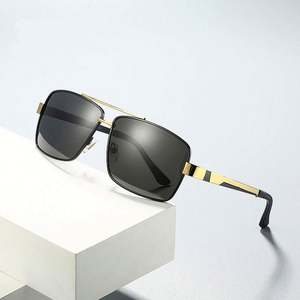 Gafas de Sol Cuadradas con Marco de Aleación para Hombre, Estilo Retro 2022, Polarizadas UV400, para Conducir - Product Image 3