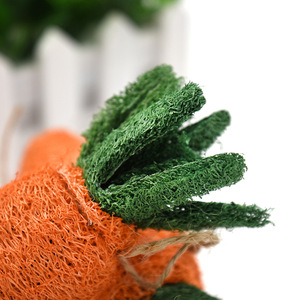 Juguete masticable de sisal con forma de zanahoria para conejos, chinchillas, conejillos de indias, ardillas, hámsteres, juguete para masticar en interiores - Product Image 2