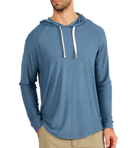 Felpa da Pesca UPF 50+ Traspirante e Leggera, Bianca con Cappuccio Regolabile, in Tessuto di Bambù per Uomo - Product Image 5