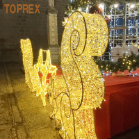 TOPREX Guirlande lumineuse LED de Noël motif écureuil, étanche, qualité professionnelle, pour éclairage de rue, festival, décoration extérieure de place publique