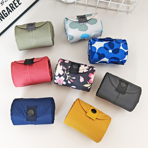 Japanese Folding Shopping <b>Bags</b> <b>Medium</b> Size Polyester Portable Eco-Friendly Accordion Pleats Quick Fold Storage - Product Image 1