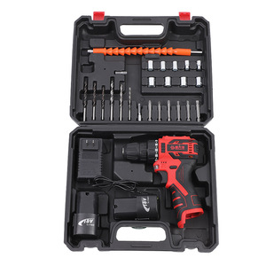 Perceuse à percussion sans fil rechargeable à usage domestique Perceuse <span class=keywords><strong>visseuse</strong></span> électrique avec moteur sans balai Batterie au lithium à vitesse variable - Product Image 2