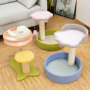 <b>Cat</b> Tree With <b>Scratching</b> <b>Post</b> And Bed 1 Level Sisal Material Durable <b>For</b> <b>Cats</b> - Product Image 1